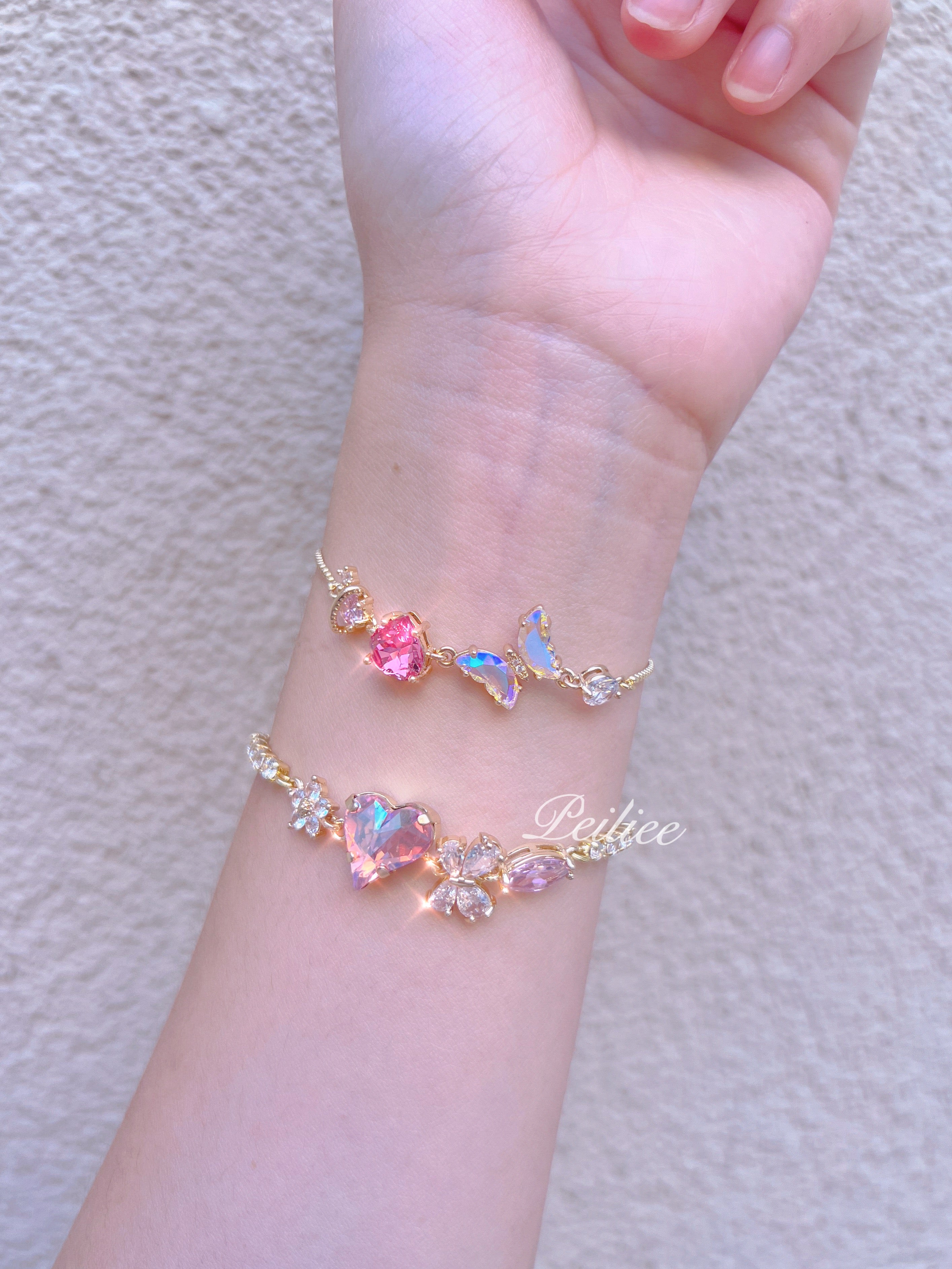 Get trendy with [Handmade] So peachy crystal heart bracelet -  available at Peiliee Shop. Grab yours for $19.90 today!