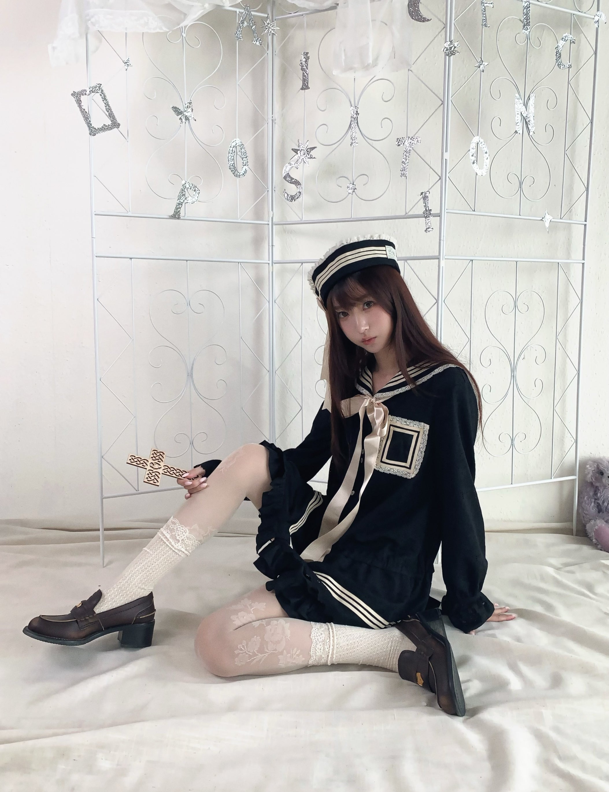 Pacific Position Mid Night Sailor Dress