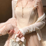 [Mummy Cat] My Soft Angel Floral Wool Corset Top Camisole