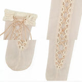 [Blood Supply] Venus Lace-up Sheer Over Knee stockings