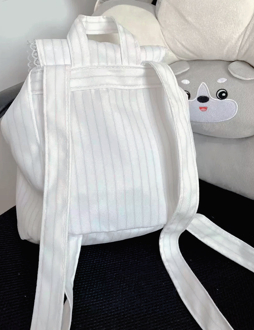 Get trendy with Ballerina Ribbon Cotton Backpack - Gloves available at Peiliee Shop. Grab yours for $18 today!