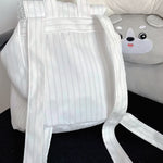 Get trendy with Ballerina Ribbon Cotton Backpack - Gloves available at Peiliee Shop. Grab yours for $18 today!