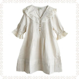 Pacific Position Freesia Memoir Antique Doll Coquette Core Linen Dress