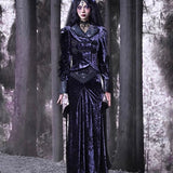 Get trendy with [Blood Supply]Lunar Velvet Vintage Halloween Top - Clothing available at Peiliee Shop. Grab yours for $54 today!