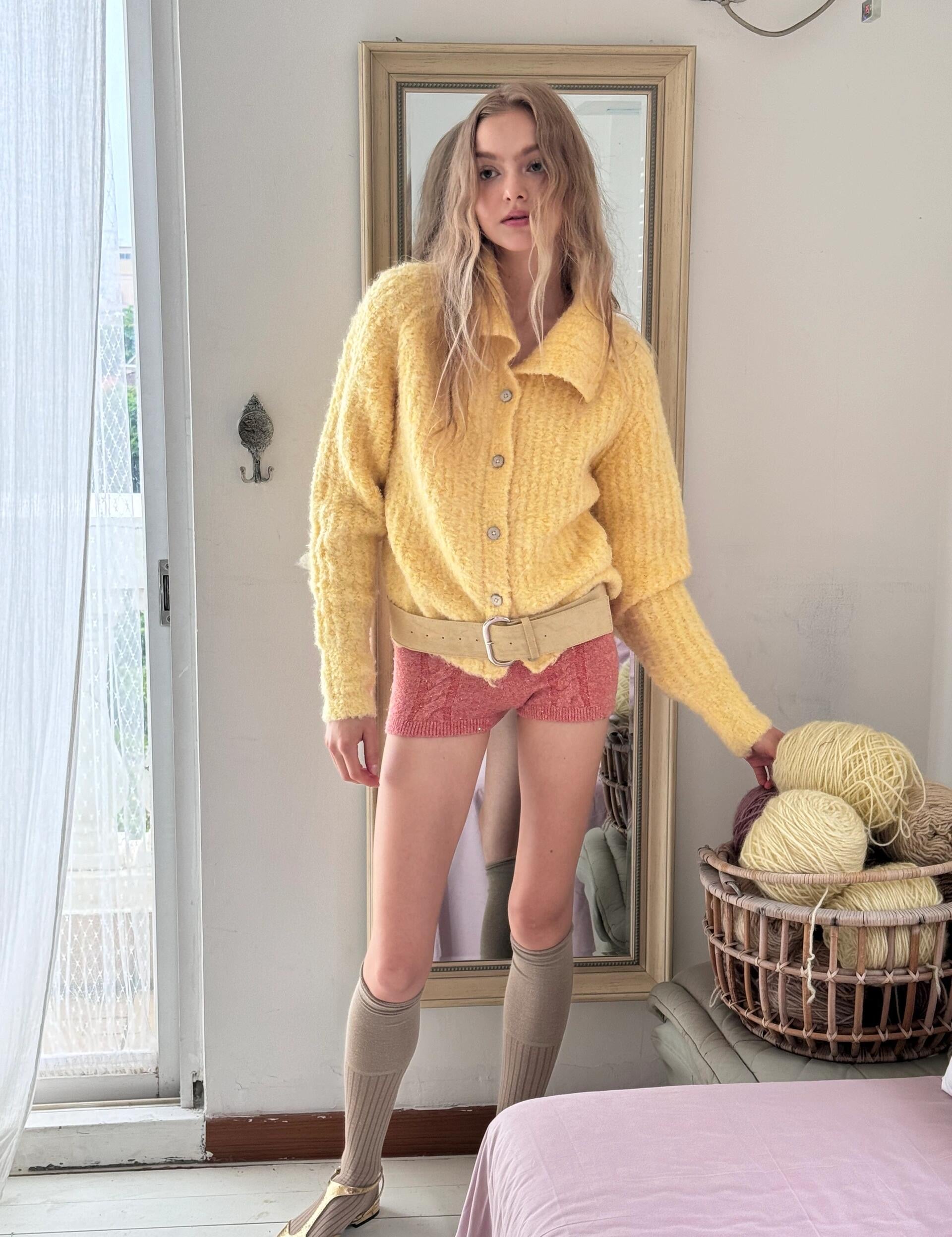 Get trendy with [Mine be thy vers] Étreinte Douce Soft Sweater Wool Cardigan - Shirts & Tops available at Peiliee Shop. Grab yours for $69.90 today!