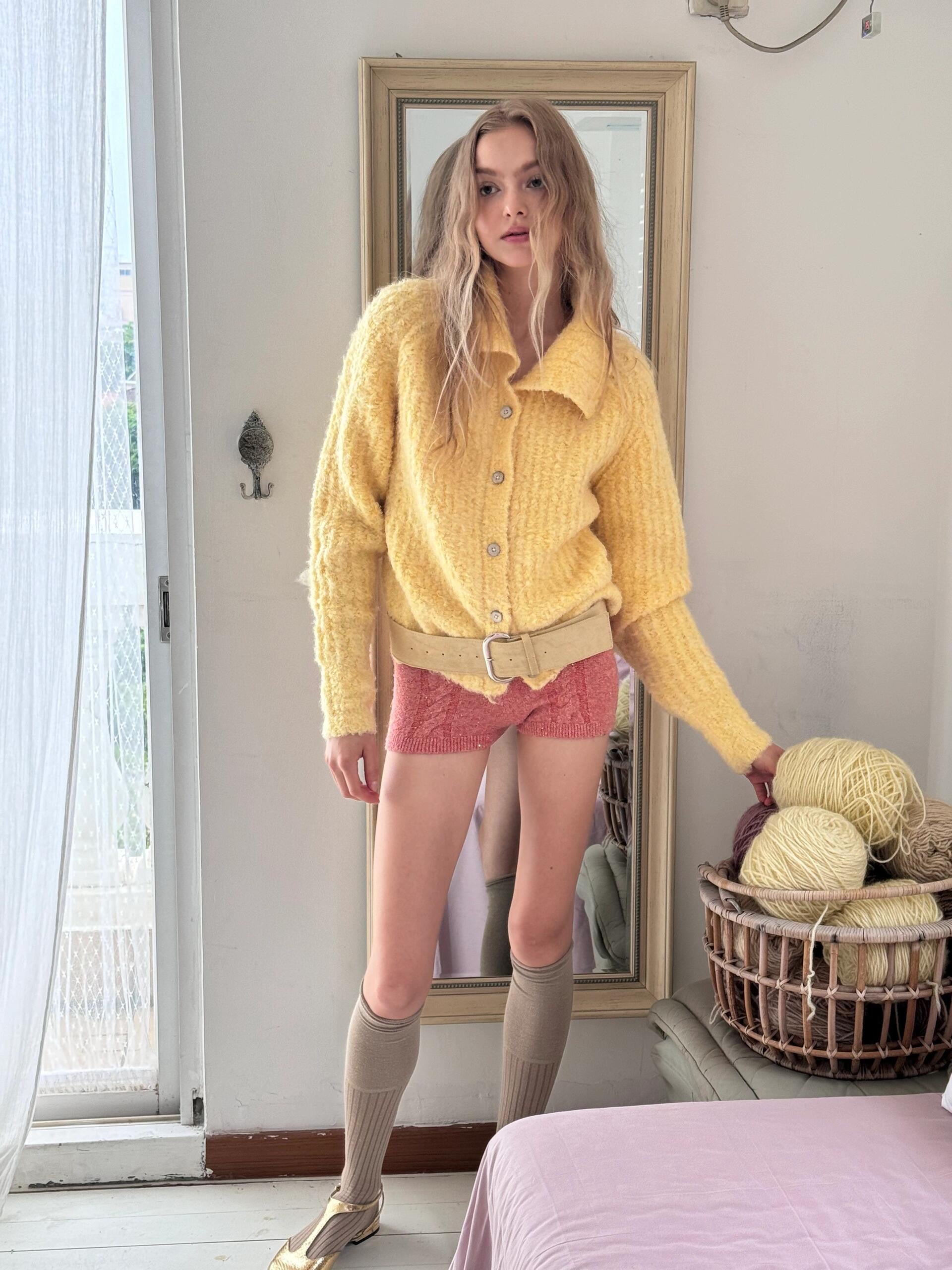 Get trendy with [Minebythyvers] Étreinte Douce Soft Sweater Wool Cardigan - Shirts & Tops available at Peiliee Shop. Grab yours for $69.90 today!