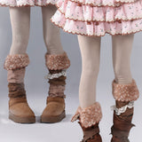 Rose Island Vintage Deer Polka Dots Socks Leg Warmers