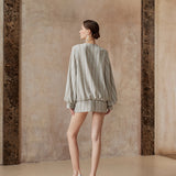 Fa Sogno Frosted Petal Shirt Mini Dress