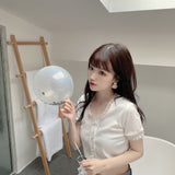 Get trendy with [SALE] Ice creamy crop top shirt - Dresses available at Peiliee Shop. Grab yours for $14 today!