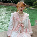 August Unicorn Pink Lace Oversized Sailor Girl Outer