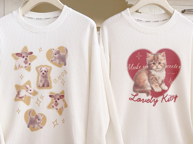 My lil kitty cotton shirt - Premium Sweater from RIBEERY - Just $18.50! Shop now at Peiliee Shop