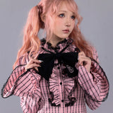 Evil Tooth Elisa’s Heart Idol Circus Ruffle Plaid Blouse Shirt