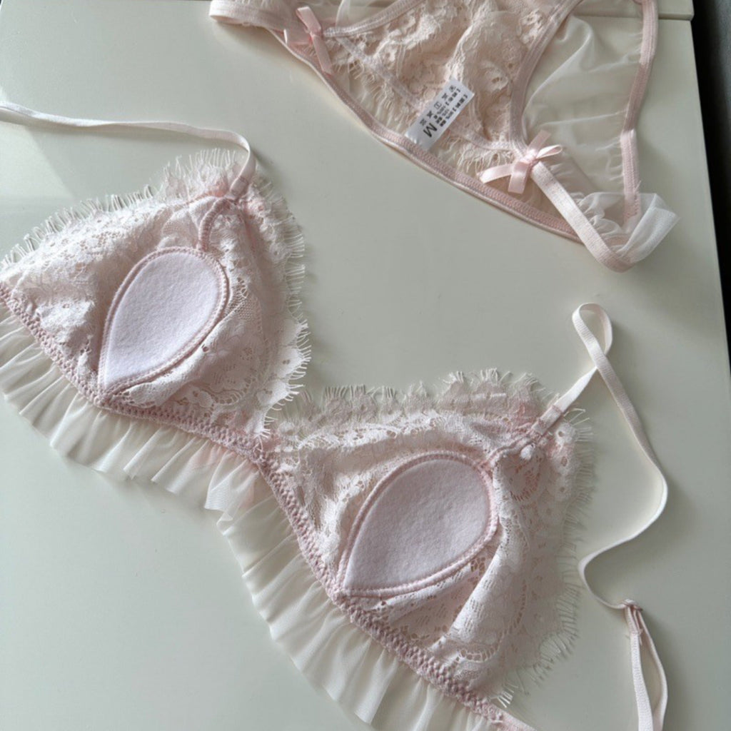 Get trendy with Peachy Bliss Lace Lingerie set -  available at Peiliee Shop. Grab yours for $18.60 today!