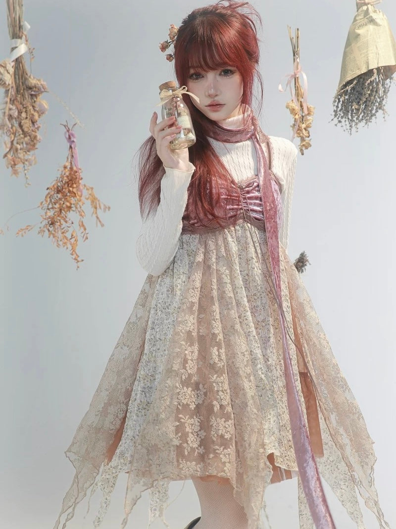 Get trendy with [Rose Island] Fairy Spirit Floral Dress -  available at Peiliee Shop. Grab yours for $55 today!