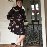 UNOSA Court Garden Oil-Painting Floral Quilted Jacket