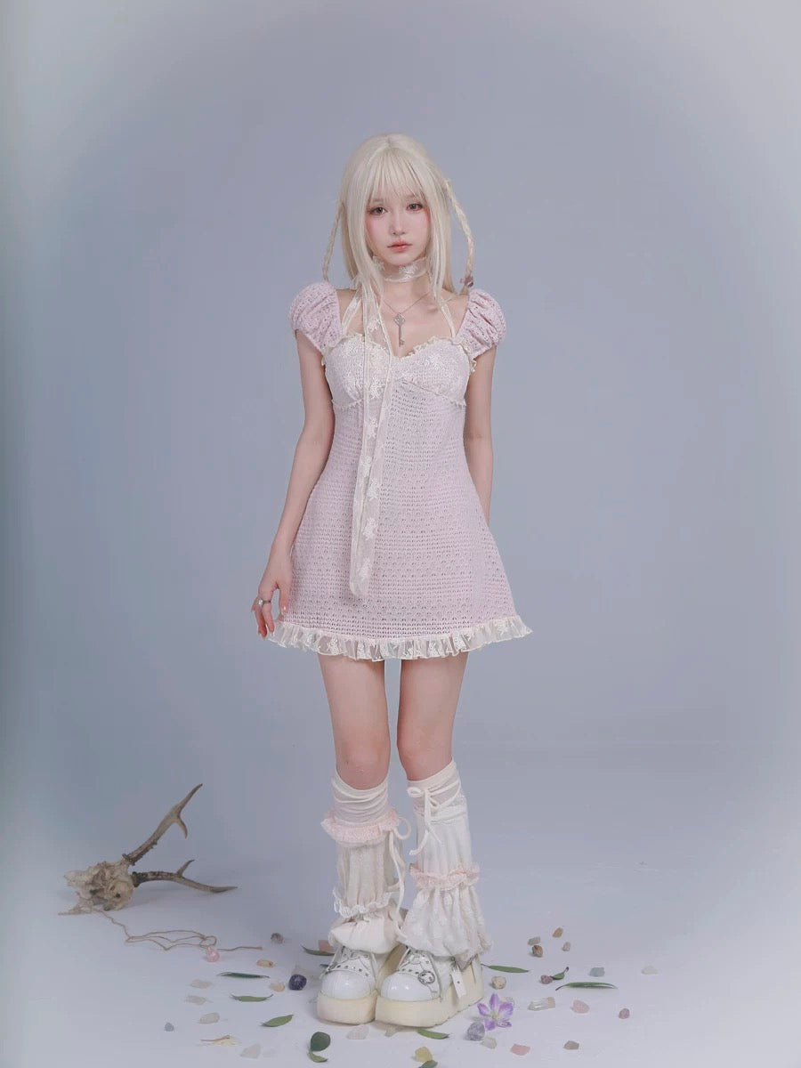 Get trendy with Rose Island AW24 Elf Guardian - Sakura Fairy Mini Dress - Crop Top available at Peiliee Shop. Grab yours for $46 today!