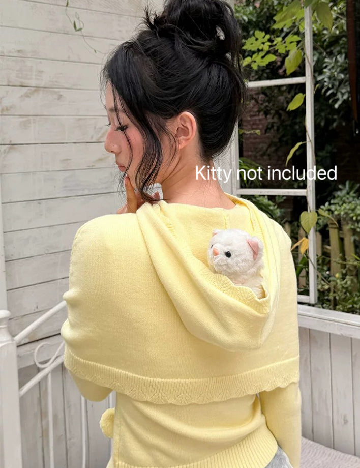 MineBeThyVers Kitty Parade Cat Hooded Cape Cardigan Sweater