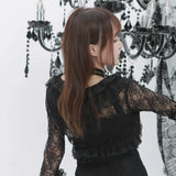 Evil Tooth Midnight Widow Lace Cardigan