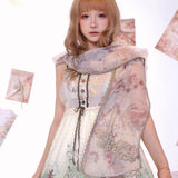 Rose Island Moss Garden Light Scarf Shawls