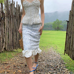 Get trendy with [SPOII UNOSA] Pearly Mermaid Midi Skirt -  available at Peiliee Shop. Grab yours for $65 today!