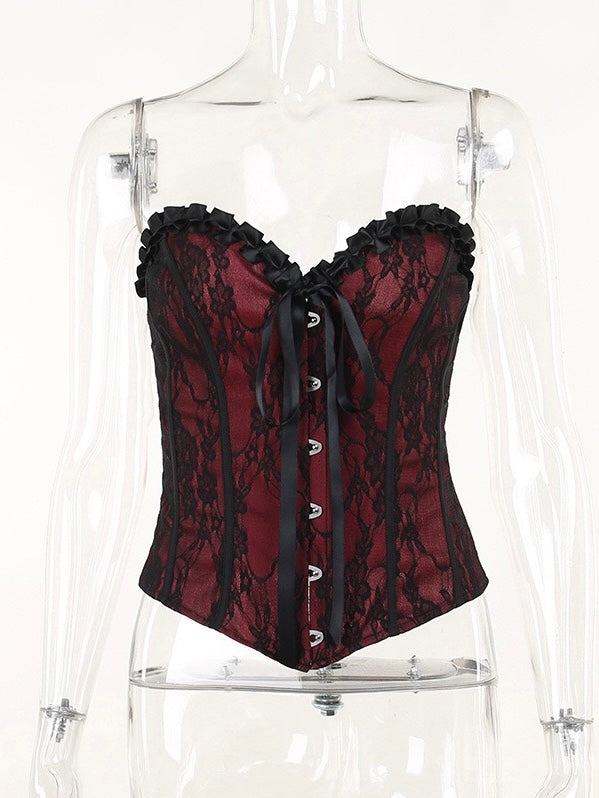 Get trendy with The Classic Gothic Corset Top -  available at Peiliee Shop. Grab yours for $23 today!