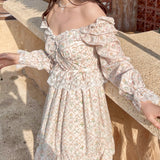 Get trendy with [SALE] Summer dreamland floral mini dress - Dresses available at Peiliee Shop. Grab yours for $26.80 today!