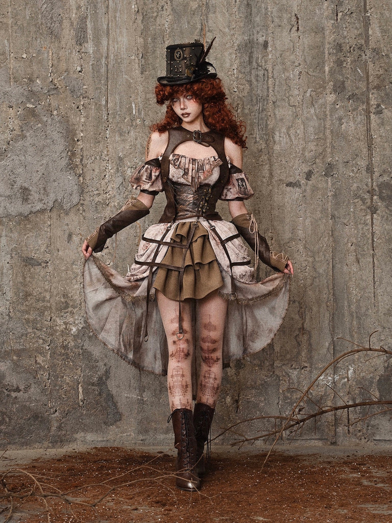 Get trendy with [Blood Supply] Dragon Era steampunk Princess Cake Skirt - Skirt available at Peiliee Shop. Grab yours for $55 today!
