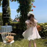 Doll’s Holiday Vintage Babydoll Mini Dress Pink