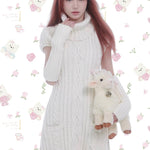 Get trendy with Rose Island Soft Snow White Princess Knitting Dress with removable collar - Dresses available at Peiliee Shop. Grab yours for $69 today!