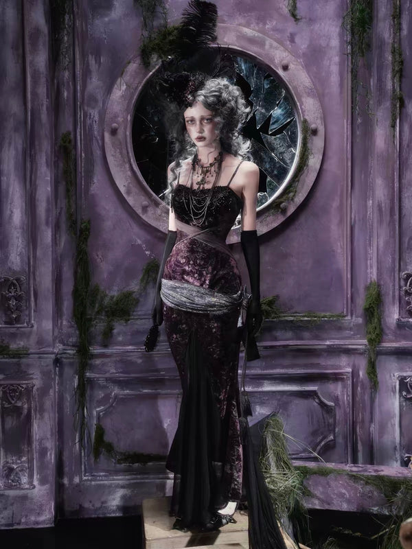 Blood Supply The Last Gift Of The Dead Mary Velvet Mermaid Gown Slip Dress