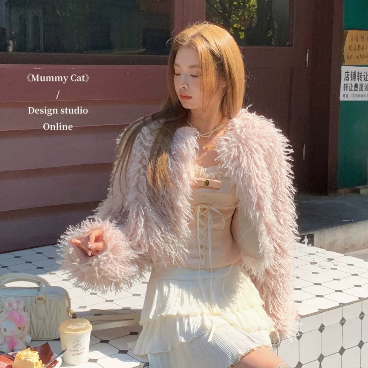 Get trendy with [Mummy Cat] Pink Angel Faux Fur Coat -  available at Peiliee Shop. Grab yours for $71 today!