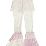 Rose Island Pink Sea Jellyfish Flared Pants