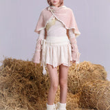 Rose Island Elf’s Cozy Little Pink Cape and Gloves Set