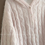 Get trendy with Soft Pink Age Wool Blended Sweater Hoodie - Sweater available at Peiliee Shop. Grab yours for $9 today!