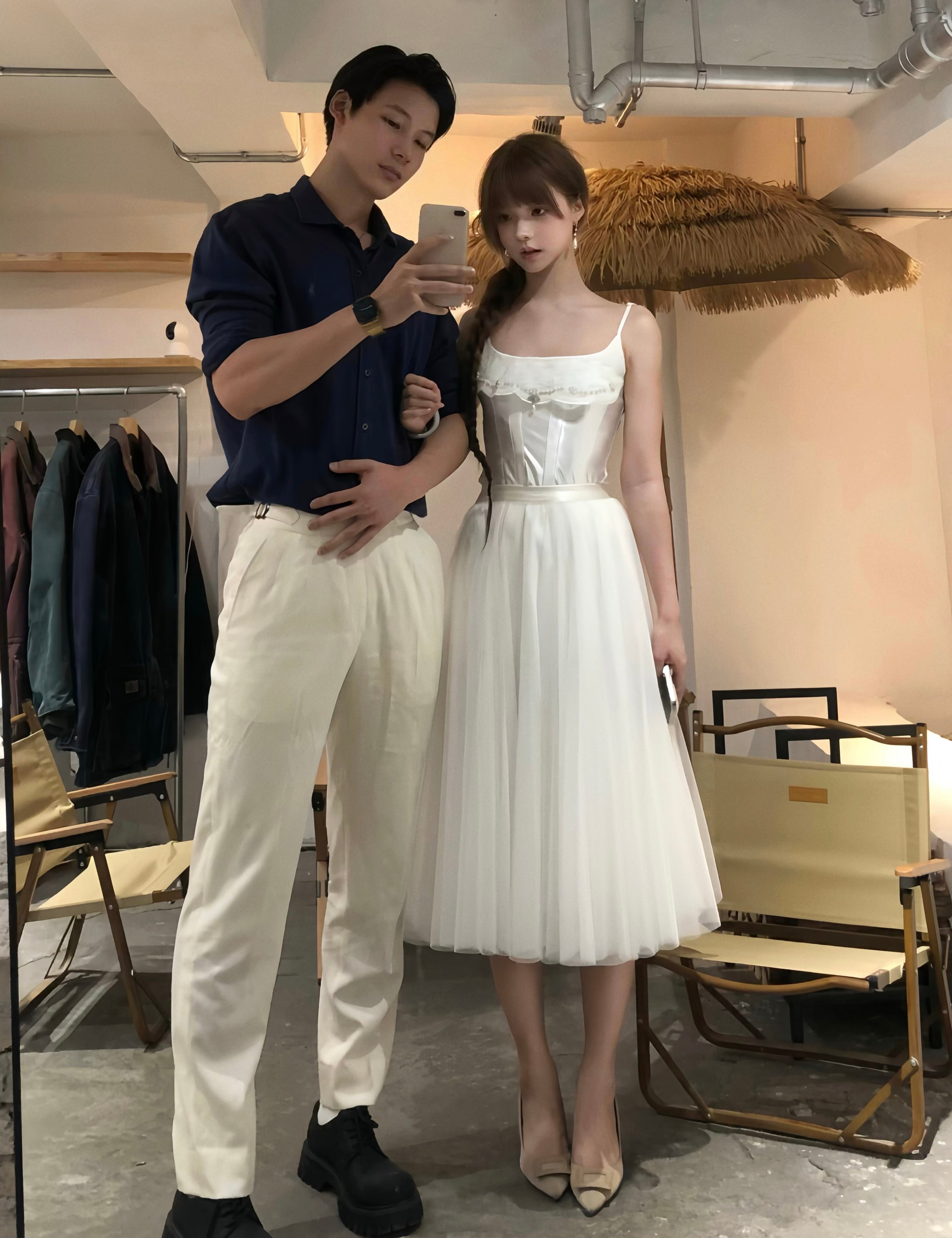 SheepKiss Swan Lake Maxi Tulle Silk Skirt