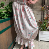 [Pre-order 15% At Checkout] UNOSA UNOSA Pink-Green Floral Ribbon Slip Dress