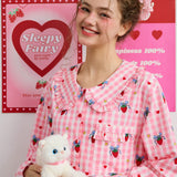 Sleepy Fairy Strawberry Cotton Pajamas Set