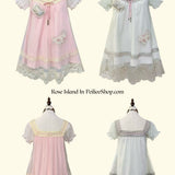 Rose Island Moss Garden Nighty Night Babydoll Mini Dress Top