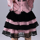 Evil Tooth Idol Circus Velvet Music Notes Mini Skirt