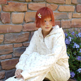 Sleepy Fairy Floral Deer Hoodie And Flare Pants Set