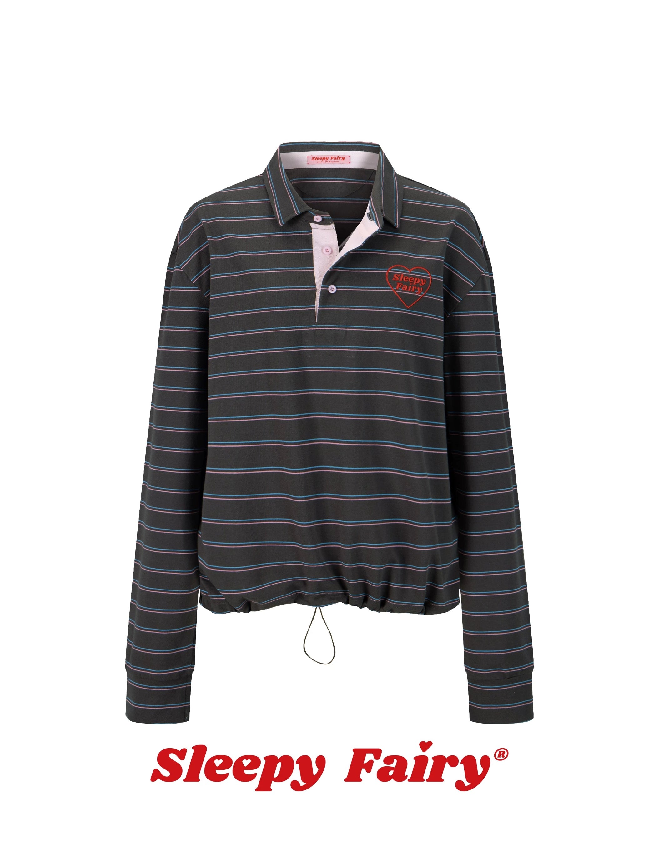 Sleepy Fairy Vintage Stripe Polo Cotton Top