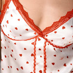 Get trendy with [Yes She Does] Dolly Hearts lingerie set summer pjs -  available at Peiliee Shop. Grab yours for $69 today!