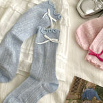 Get trendy with Lucky Girl Ribbon Socks - Accessories available at Peiliee Shop. Grab yours for $6.50 today!