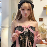 Get trendy with [Evil Tooth] Midnight Rose Gyaru Girl Floral Mini Dress - Shirts & Tops available at Peiliee Shop. Grab yours for $46 today!