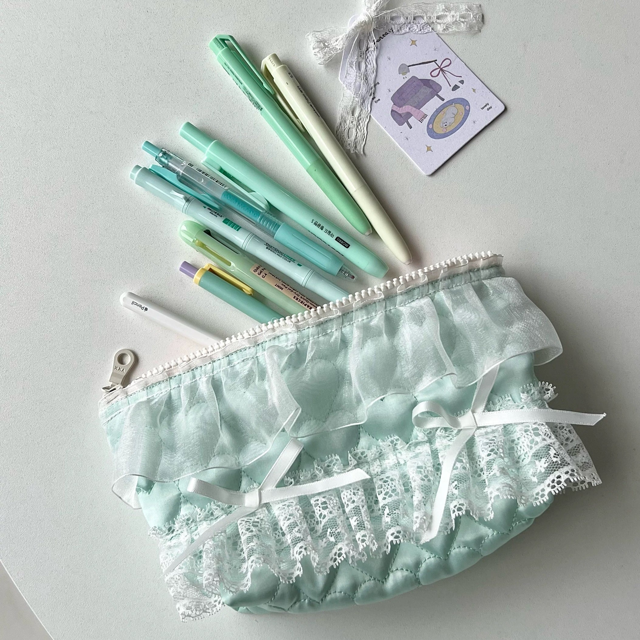 Get trendy with Mojito Dance Lace Pencil Case Makeup Beauty Bag - Bag available at Peiliee Shop. Grab yours for $14 today!