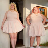 Get trendy with [Curve Beauty]Pink Dream Lover Dress -  available at Peiliee Shop. Grab yours for $56 today!