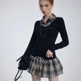 Get trendy with [Customizable] Campus Chic School Girl Mini Dress Sweater Set -  available at Peiliee Shop. Grab yours for $38 today!