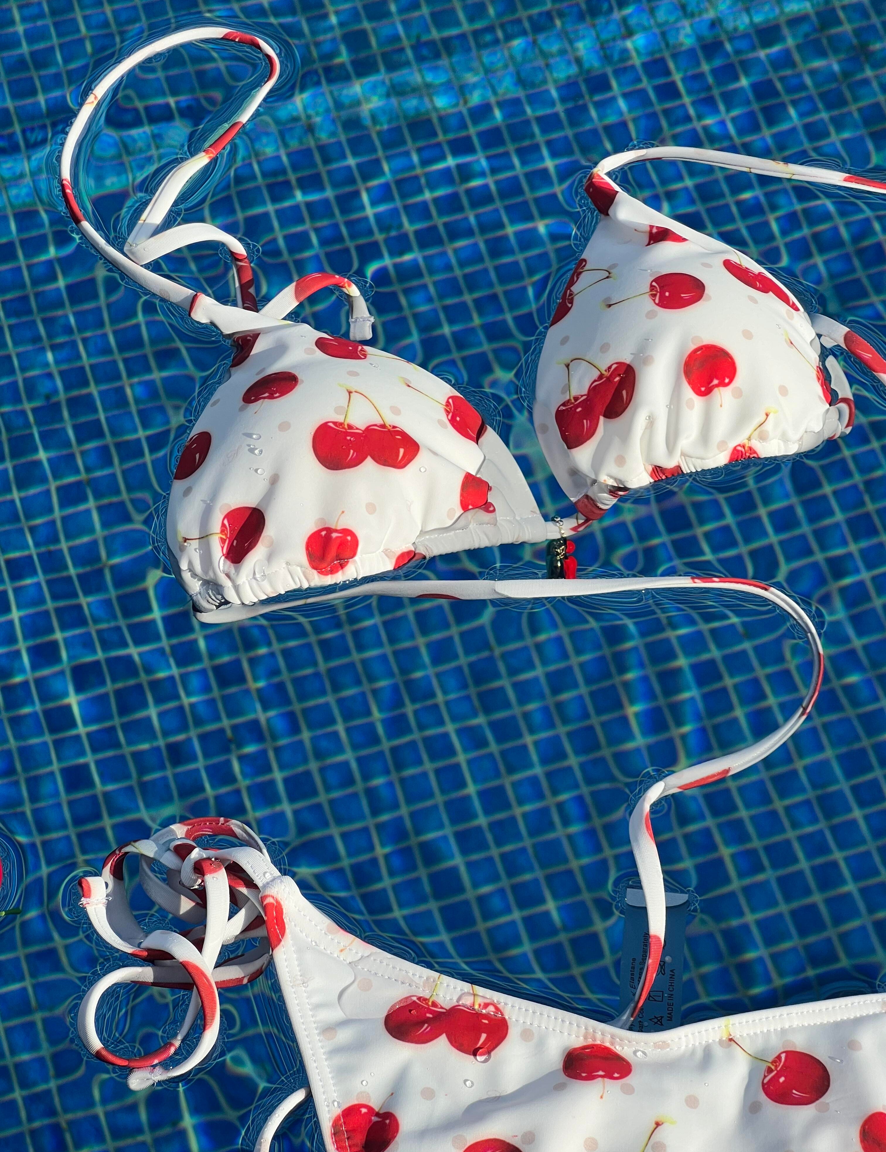Get trendy with [Yes She Does]  Cherry Bite Bikini Set -  available at Peiliee Shop. Grab yours for $49 today!