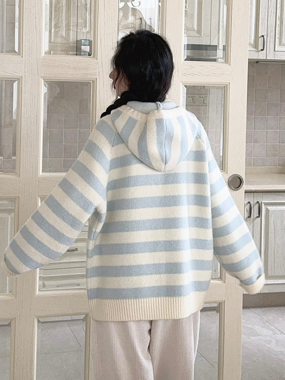 Get trendy with Pastel Cloud Knitting Hoodie Cardigan - Sweater available at Peiliee Shop. Grab yours for $39.90 today!