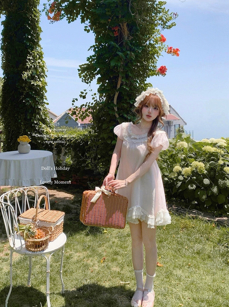 Doll's Holiday Vintage Babydoll Mini Dress Pink Peiliee Shop Doll's Holiday Vintage Babydoll Mini Dress Pink Peiliee Shop